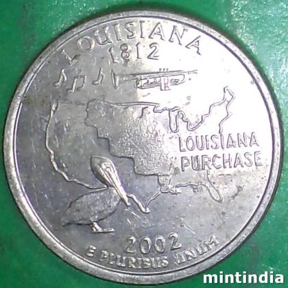 2002 Louisiana USA QUARTER DOLLAR COMMEMORATIVE COIN BX141