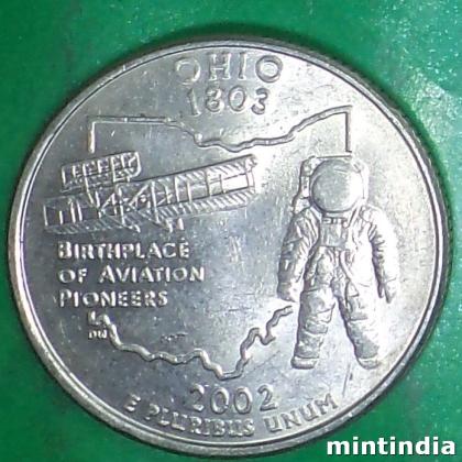 2002 OHIO USA QUARTER DOLLAR COMMEMORATIVE COIN BX124