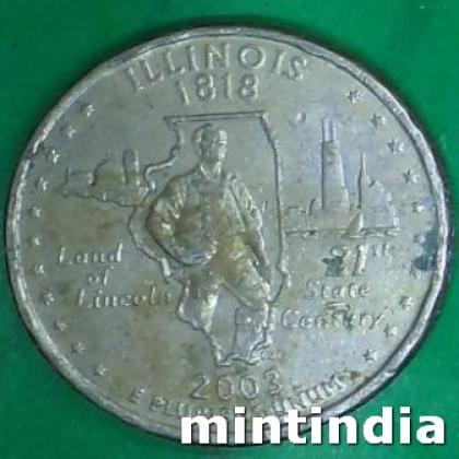 2003 Illinois USA QUARTER DOLLAR COMMEMORATIVE COIN AB52