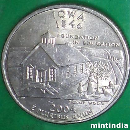 2004 IOWA USA QUARTER DOLLAR COMMEMORATIVE COIN BX117