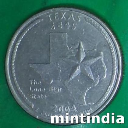 2004 TEXAS USA QUARTER DOLLAR COMMEMORATIVE COIN JK61