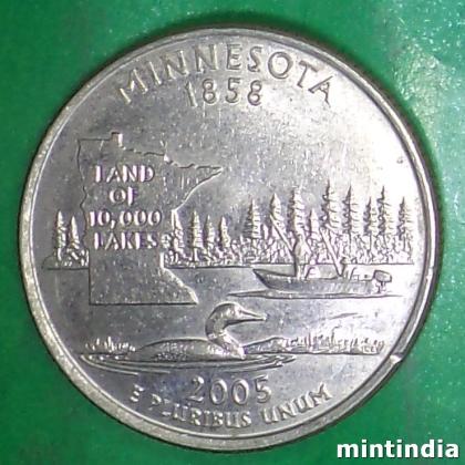 2005 Minnesota USA QUARTER DOLLAR COMMEMORATIVE COIN BX121