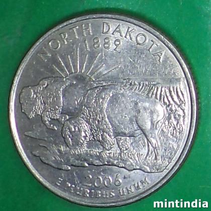 2006 NORTH DAKOTA  USA QUARTER DOLLAR COMMEMORATIVE COIN BX112