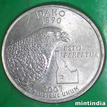 2007 Idaho USA QUARTER DOLLAR COMMEMORATIVE COIN BX 110