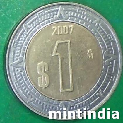 2007 MEXICO 1 NUEVO PESO COIN JK391