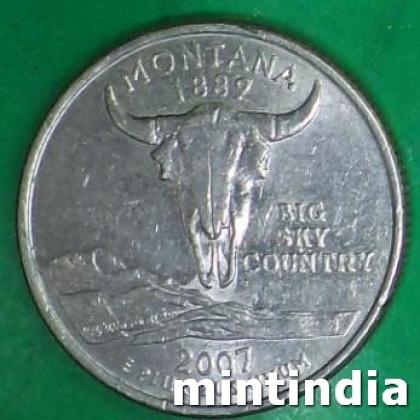 2007 MONTANA USA QUARTER DOLLAR COMMEMORATIVE COIN AB20