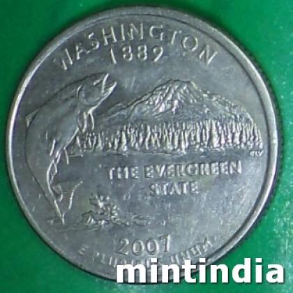 2007 WASHINGTON DC USA QUARTER DOLLAR COMMEMORATIVE COIN JK17