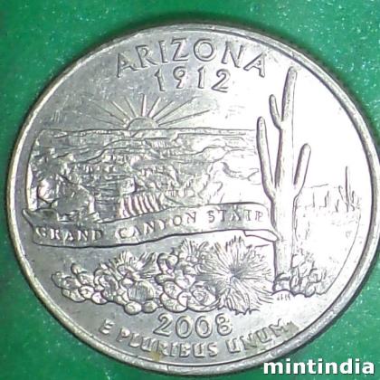 2008 ARIZONA USA QUARTER DOLLAR COMMEMORATIVE COIN BX131