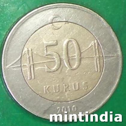 2010 TURKEY 50 KURUS COIN JK376