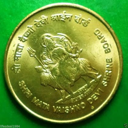 2012 UNC MUMBAI MINT 5 Rupees MATA VAISHNO DEVI commemorative coin