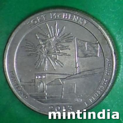 2013 Fort McHenry, Maryland USA QUARTER DOLLAR COMMEMORATIVE COIN AB44