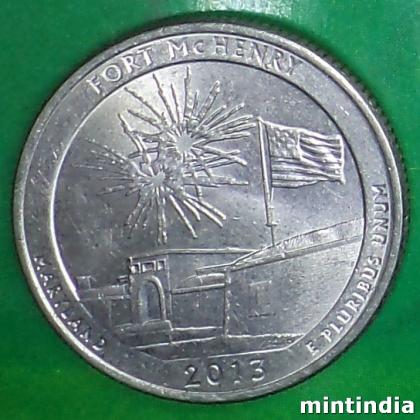 2013 Fort McHenry, Maryland USA QUARTER DOLLAR COMMEMORATIVE COIN BX139