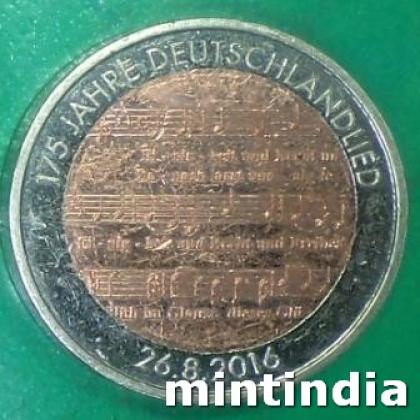 2016 DEAUTSCHLAND GERMAN COMMEMORATIVE PATTERN HEAVY COIN JK448