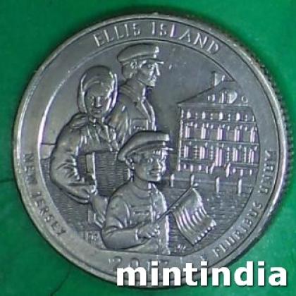 2017 ELLIS ISLAND USA QUARTER DOLLAR COMMEMORATIVE COIN AB34