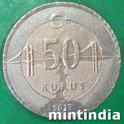 2017 TURKEY 50 KURUS COIN JK468