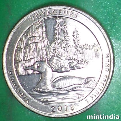 2018 Voyageurs National Park Minnesota USA QUARTER DOLLAR COMMEMORATIVE COIN BX135
