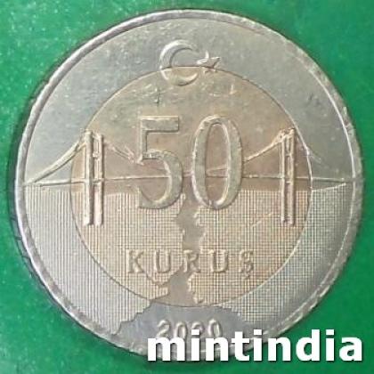 2020 TURKEY 50 KURUS COIN JK454
