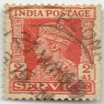 2As KGVI BRITISH INDIA STAMP CSB 14