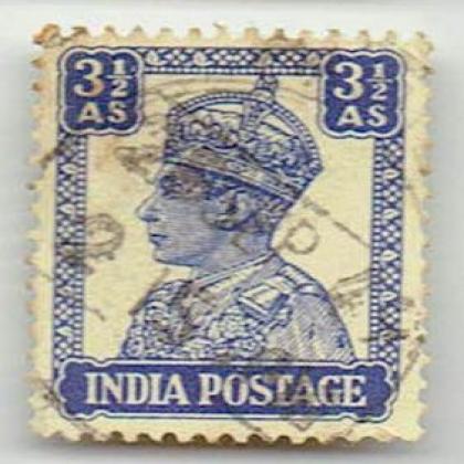 3 1/2 As KGVI BRITISH INDIA STAMP CSB 14