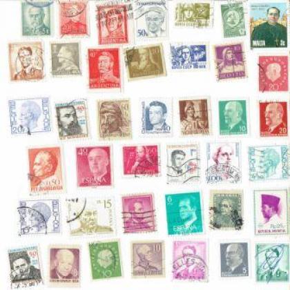 40 DIFFERENT IMPORTANTS PERSONS HEAD STAMP AM117