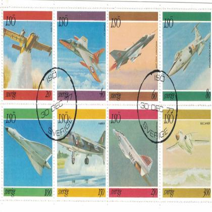 AIRFOCE FIGHTER PLANE THEMATIC STAMPS SET CODE SAI