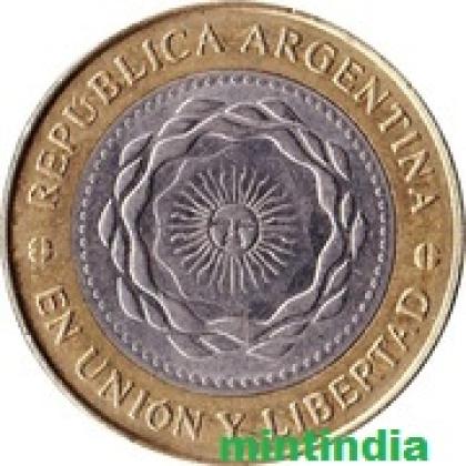 Argentina In unity and liberty 2 Peso Bimetalic commemorative coin