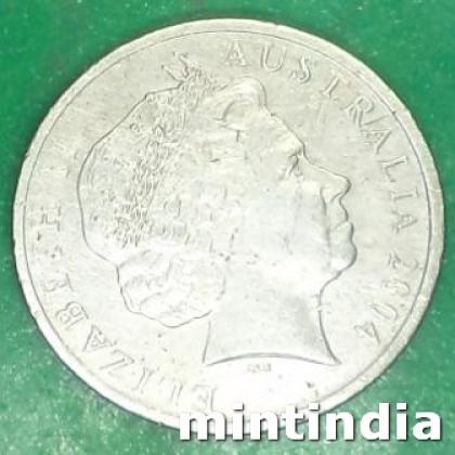 AUSTRALIA 10 CENTS  ELIZABETH II 3RD PORTRAIT COIN JK270