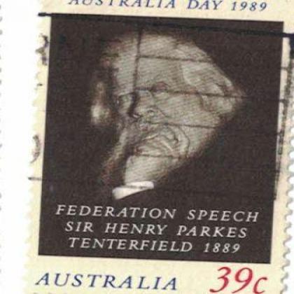 AUSTRALIA 39 CENT HENERY PARKES STAMP WS 09