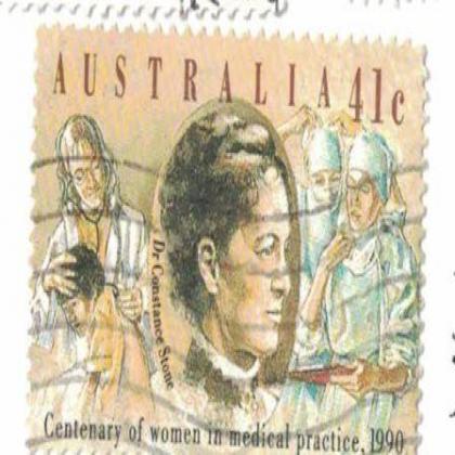 AUSTRALIA 41 CENT CENTENARY OF WOMAN MEDICINE PRCTICE STAMP WS 09