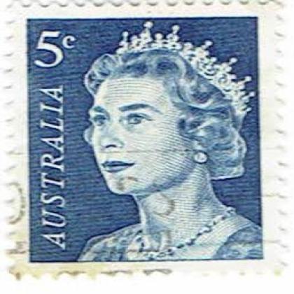 AUSTRALIA QUEEN 5c COMMEMORATIVE STAMP WS 06