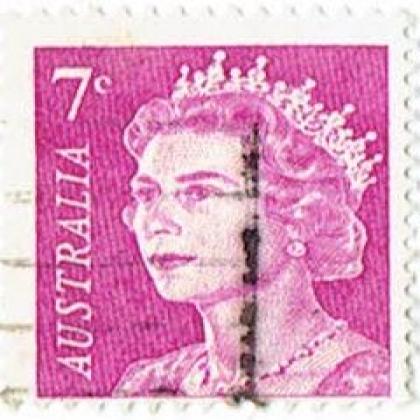 AUSTRALIA QUEEN 7CENT  COMMEMORATIVE STAMP WS 06
