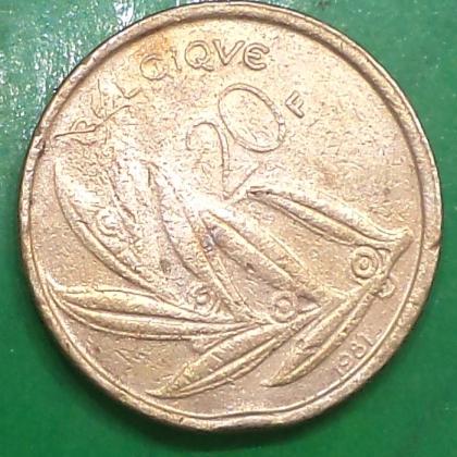 Belgium 20 francs 1981 COIN NO 56
