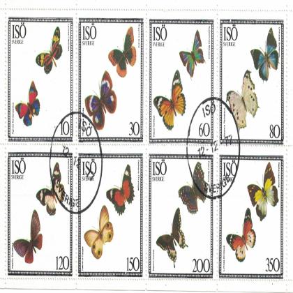 BUTTERFLY FLORA  AND FAUNA THEMATIC STAMPS SET CODE SAI
