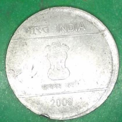 CENTER SHIFT ERROR 2 rupees COIN JK144