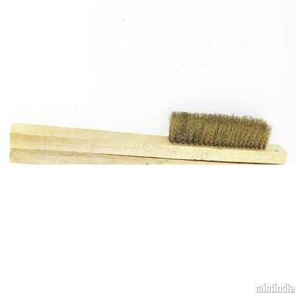 COIN CLEANING BRUSH SOFT BRASS WOODEN HANDLE HSN-96039000