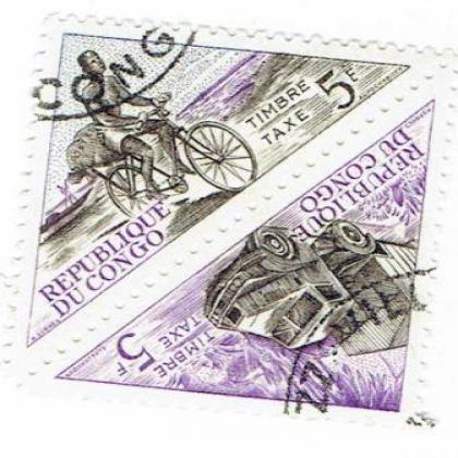 CONGO TRIANGLE SHAPED STAMP WS1