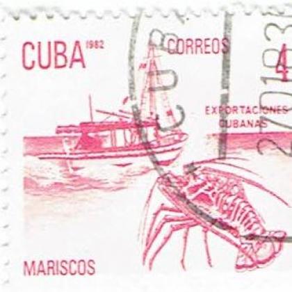 CUBA CORREOS PRAWN SEA FISH STAMP WS8