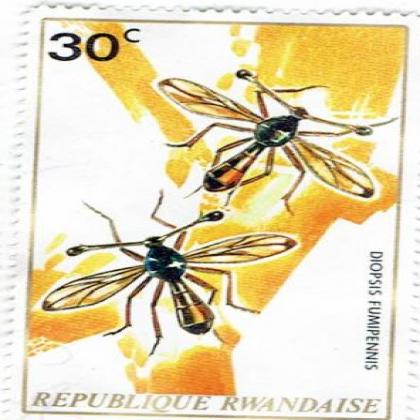 DIOPSIS FUMIPENNIS INSECTS COMMEMORATIVE STAMPS WS 3