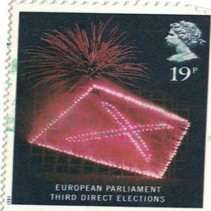 ENGLAND EUROPIAN ELECTION 19 CENT STAMP WS 09