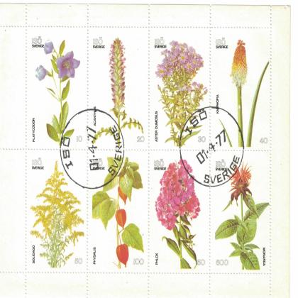 FLOWER FAUNA THEMATIC STAMPS SET CODE SAI
