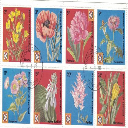FLOWER FLORA  THEMATIC STAMPS SET CODE SAI