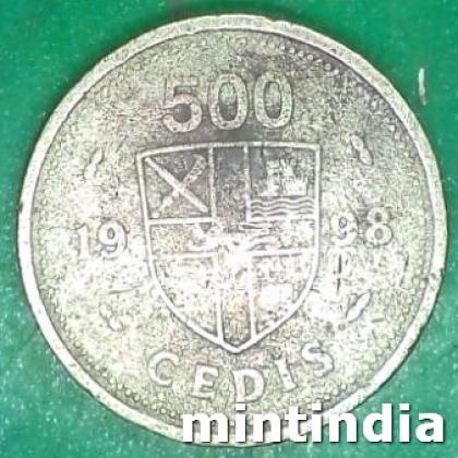 GHANA 500 CEDIS BRASS COIN JK236