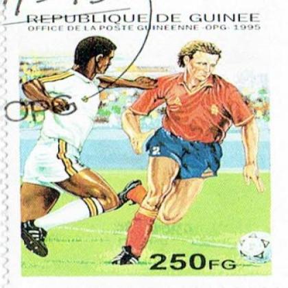 GUINEA 1995 FOOTBAL GAME COMMEMORATIVE STAMP WS 7