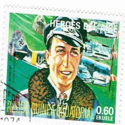 GUINEA HEROE DEL AIRE BIG SIZE COMMEMORATIVE STAMP WS 3