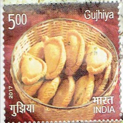 GUJHIYA INDIAN DISH COMMEMORATIVE STAMP CSB 15
