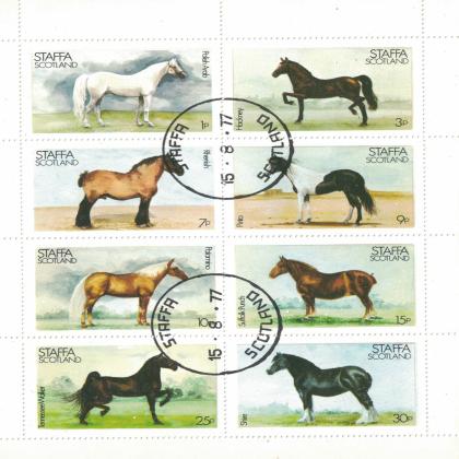 HORSE FLORA  AND FAUNA THEMATIC STAMPS SET CODE SAI