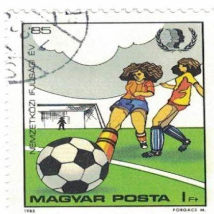 HUNGARY 1FT FOOTBALL GAME STAMP WS 09