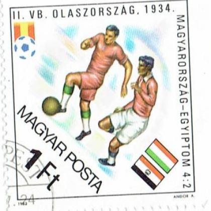 HUNGARY 1FT MAGYAR FOOTBAL GAME COMMEMORATIVE STAMP WS 3