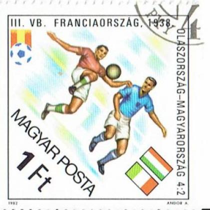 HUNGARY 1FT MAGYAR FOOTBAL GAME COMMEMORATIVE STAMP WS 8