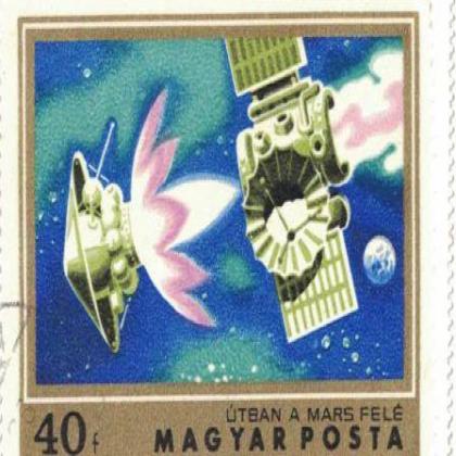 HUNGARY 40f BIG SIZE SATELITE THEME STAMP WS03